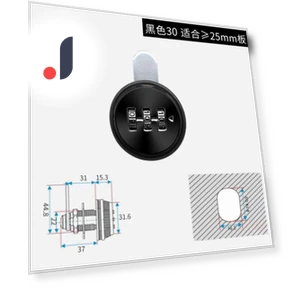 3-Digit Code Lock — Luggage Locks, Indoor Furniture