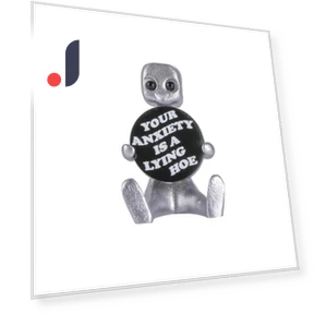 Anxiety Robot Resin Figurine — Executive Desk, yaohengshang