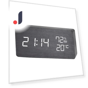Digital LED Wooden Alarm Clock — Clocks, Motivational Running