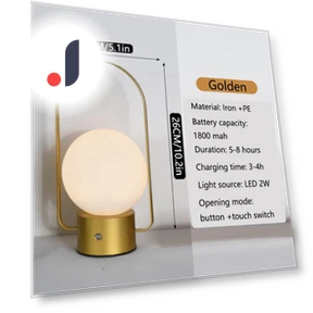 Rechargeable LED Desk Lamp with Touch Sensor — Study & Desk Lighting, JOHO - CarGear