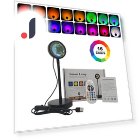 Smart Bluetooth Night Light Rainbow Sunset Projector Lamp — Night Lights, Supermarket GO
