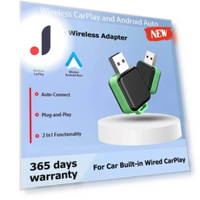 Wireless CarPlay Adapter 2-in-1 for Apple iPhone Android — Stereo Receivers, Auto Launcher