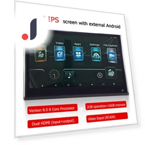 13.3-inch IPS Touchscreen Android 9.0 Car Headrest Player — Stereo Receivers, JOHO