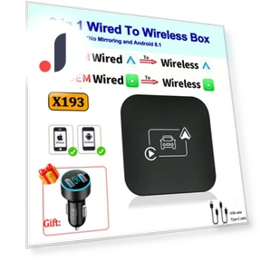 4 in 1 Carplay Box Android Auto Wireless Adapter — Stereo Receivers, Auto Accessories Home