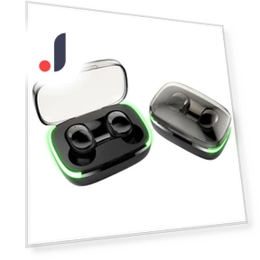 Bluetooth Earbuds with LED Lighting — In-Ear Headphones, QUEED