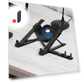 Ergonomic laptop stand with silent cooling fan — Cooling Pads & Fans, Hobbies mall