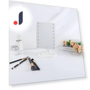 LED Vanity Mirror with Touch Switch — Handheld, JOHO