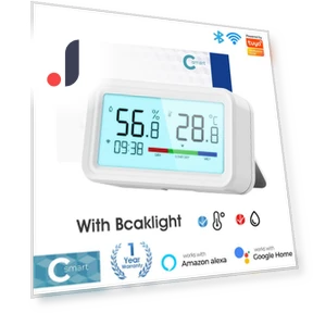 Temperature and Humidity Sensor with Display — Smart Home Hubs & Controllers, Super Dream Home