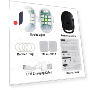 Wireless LED Strobe Warning Light — Vehicle Safety Signals, Cars Auto Home