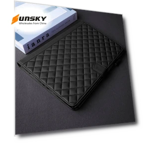 Rhombus Lattice Leather Smart Tablet Case for iPad 10th Gen 10.9 2022 — Keyboard Cases