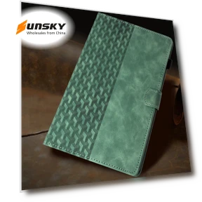 Building Blocks Embossed Leather Smart Tablet Case for iPad Pro 11 2024 — Keyboard Cases