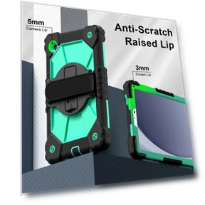 Silicone Hybrid PC Tablet Case with Stand and Shoulder Strap — Cases, Samsung
