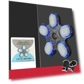 Smart Music Boxing Machine with Bluetooth and LED Lights — Home Gyms
