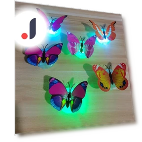 3D LED Butterfly Night Light with Wall Sticker — Night Lights, AI Supermarket