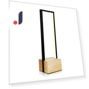 Black Aluminum Frame with Wooden Base Touch Control Night Light — Lamps & Shades, TOMTOP JMS