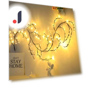LED Rattan Vine Garland — String Lights, AI Supermarket