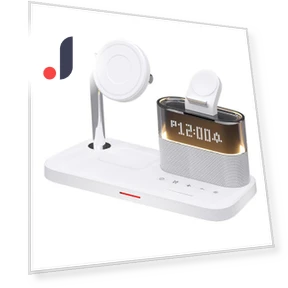 Magnetic Wireless Charger with Colorful Touch Night Light and Alarm — Chargers, Best Electronics