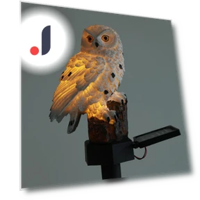Owl-shaped Solar-Powered LED Lawn Light — Outdoor Security & Flood Lighting, AI Supermarket