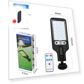 Rechargeable Solar-Powered Wall Light with Motion Sensor — Outdoor Security & Flood Lighting, AI Supermarket
