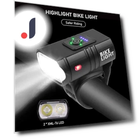 Rechargeable Waterproof Bicycle Light — Bike Headlights, AI Supermarket