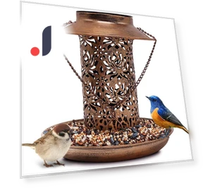 Solar-Powered Dual-Use Bird Feeder with Decorative Lawn Lighting — Backyard Birding, AI Supermarket