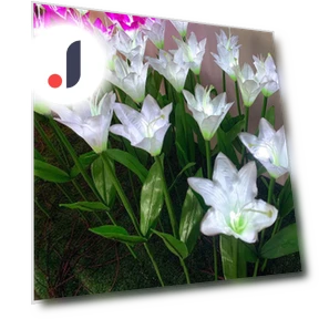 Waterproof LED Garden Light with Lilies — Outdoor Security & Flood Lighting, AI Supermarket