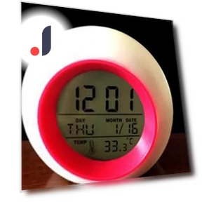Colorful Round LED Digital Alarm Clock with Touch Control — Clocks, AKA005