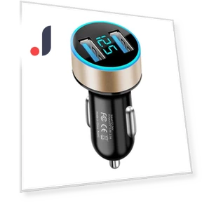 Smart Car Charger with Dual USB Ports and LED Lighting — Vehicle Power Solutions, Smarter than future