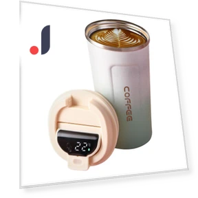 Smart Coffee Cup with Temperature Display — Beverage Warmers, Chic Home