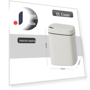 Smart Touch Sensor Trash Can with Lid — Kitchen Cans, AI Supermarket