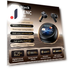 Wireless Smart Headphones with ANC Noise Cancellation — Over-Ear Headphones, Along Choice