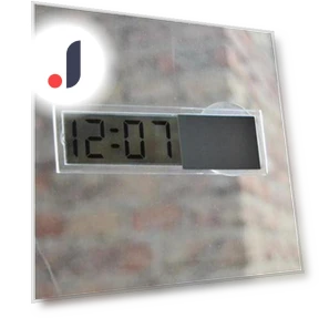 Car LCD Clock and Thermometer with Suction Cup — Clock, AI Supermarket