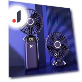 Mini Portable Fan with Smart LED Digital Display — Portable Cooling Solutions, Chic Interiors