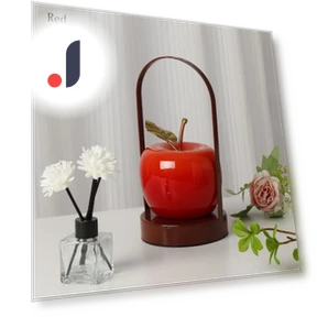 Rechargeable LED Apple-Shaped Desk Lamp — Creative Lighting Solutions, Chic Home