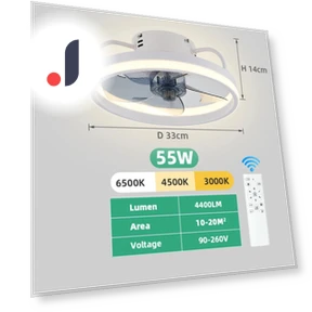 Smart Ceiling Fan with Light — Ceiling Fans, Modern Home Furnishing