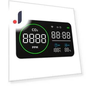 Smart WIFI Large 4-in-1 Carbon Dioxide Detector — Air Quality Monitors, KONNWEI