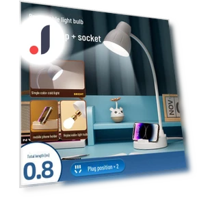 USB Desk Lamp with Smart Outlet — Study & Desk Lighting, VantaGoods