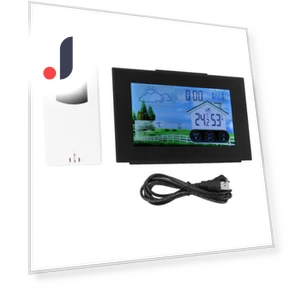 Digital Wireless Thermometer-Hygrometer with Alarm and Touch Screen — Home Climate Control, Vestidos