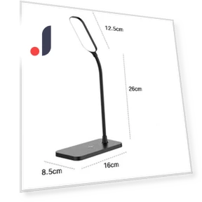 LED Desk Lamp with Wireless Charger and USB Port — Desk & Table Lighting, DC-HOME Textile
