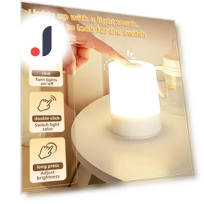Rechargeable Desk Lamp with Adjustable Brightness — Study & Desk Lighting, DC-HOME Textile