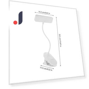 Rechargeable LED Reading Lamp with Clip — Reading Lights, DC-HOME Textile
