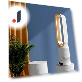 Smart Bladeless Air Purifier Fan — Activated Carbon Air Purifiers, Chic Interiors