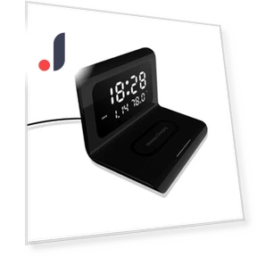 Smart Digital Alarm Clock with Wireless Charging — Alarm, DC-HOME Textile