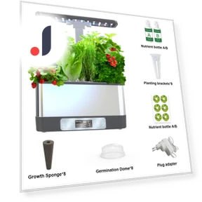 Smart Hydroponic System with LED Lighting — Germination Kits, yieryi Garden Tools