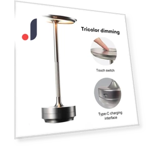 Wireless LED Desk Lamp with Charging — Study & Desk Lighting, DC-HOME Textile