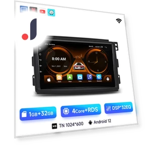 Car Radio with GPS, CarPlay, Android Auto — Stereo Receivers, JIUYIN