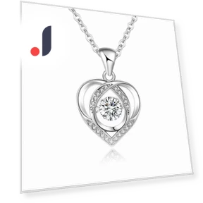 Jumping Heart Necklace — Smart Jewelry, Original jewelry design
