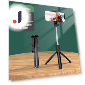 Portable Bluetooth Selfie Stick with Tripod and Fill Light — Selfie Sticks, Smarter than future