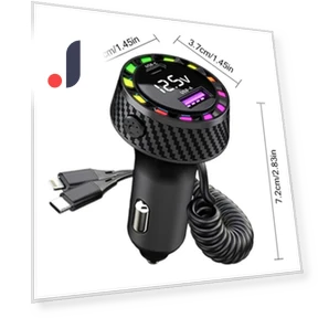 Smart Car Charger with Voltage Monitor — Chargers, NyPhoenix Auto