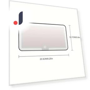 LED Car Makeup Mirror with Touch Control — Compact & Travel, NyPhoenix Auto